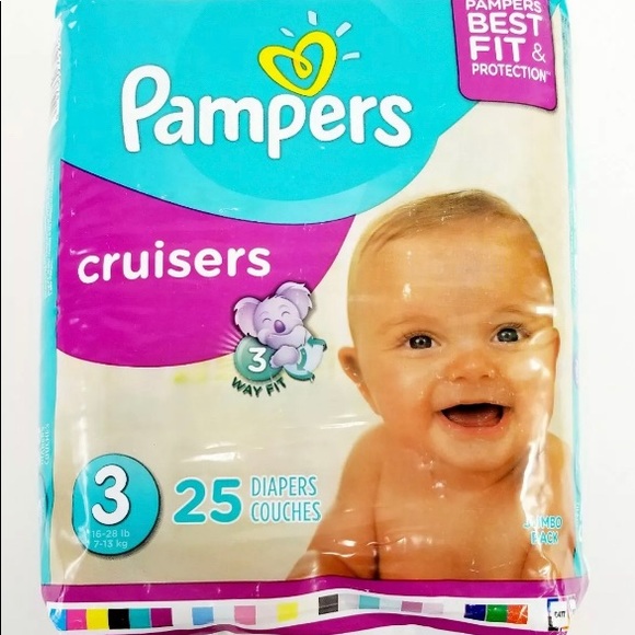 Pampers Cruisers Size 3 (16-28 lb)- 25 Count - Picture 1 of 2